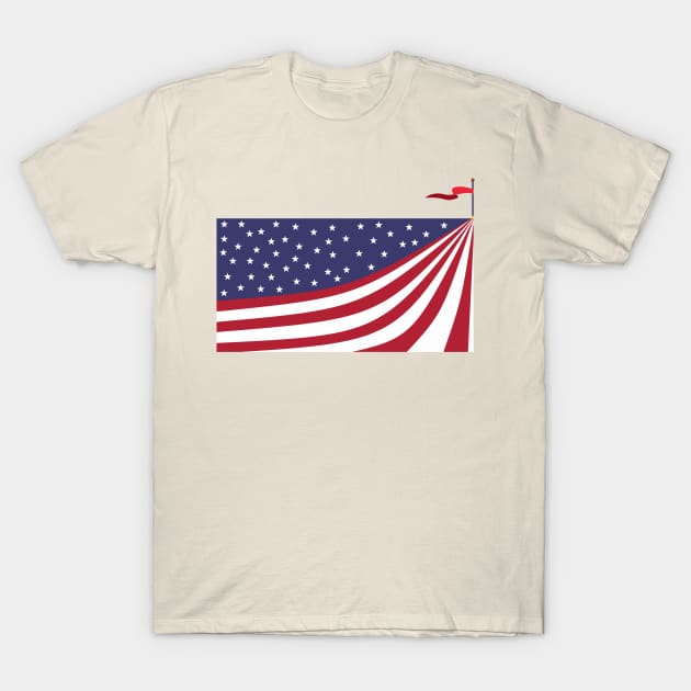 New American Flag T-Shirt by TenomonMalke